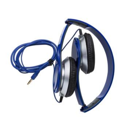 Fone de ouvido estéreo articulável, protetor em couro sintético com espuma e material plástico